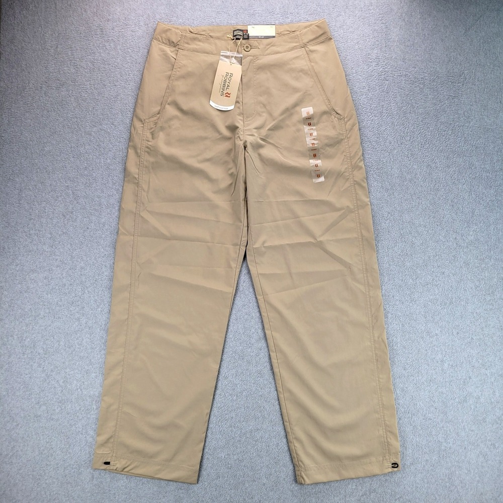 Royal Robbins Cardiff Traveler Pants Womens‎ 10 Short Khaki Stretch UPF 40+